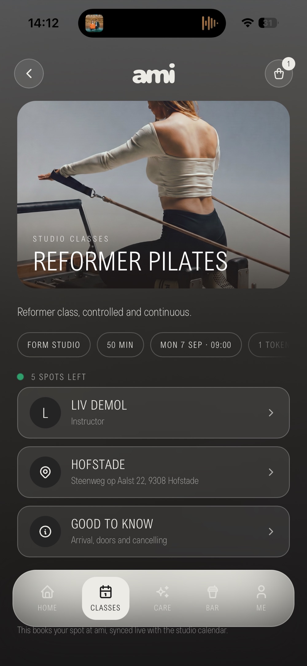 AMI app class detail